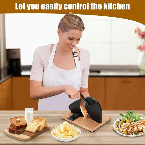 Classic Manual Bread Slicer,Manual Bread Slicer,Classic Hand Crank Home Bread Slicer,Manual Bread Slicer With Hand Crank,Manual Bread Slicer For Homemade Bread,Manual Rotary Bread Slicer(black) in Kuwait