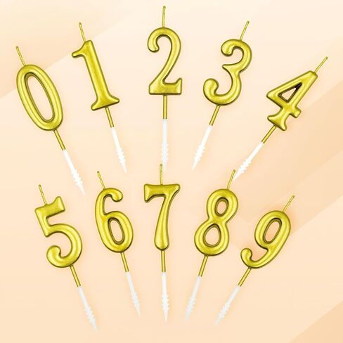 28th & 82nd Birthday Candles, Gold Number 28 82 Candle for Cake, Happy Birthday Cake Topper Decoration for Birthday Anniversary Celebration Party Supplies in Kuwait