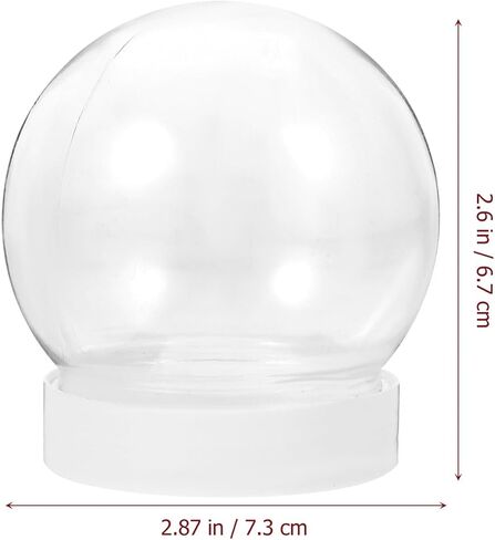 Alipis 10Pcs DIY Snow Globe, 3.6 Inch Plastic Clear Water Globe Christmas DIY Crafts Supplies Xmas Tabletop Decorations Miniature Landscape Making Props (270ML) in Saudi Arabia
