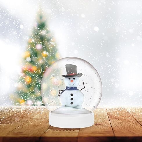 Alipis 10Pcs DIY Snow Globe, 3.6 Inch Plastic Clear Water Globe Christmas DIY Crafts Supplies Xmas Tabletop Decorations Miniature Landscape Making Props (270ML) in Saudi Arabia