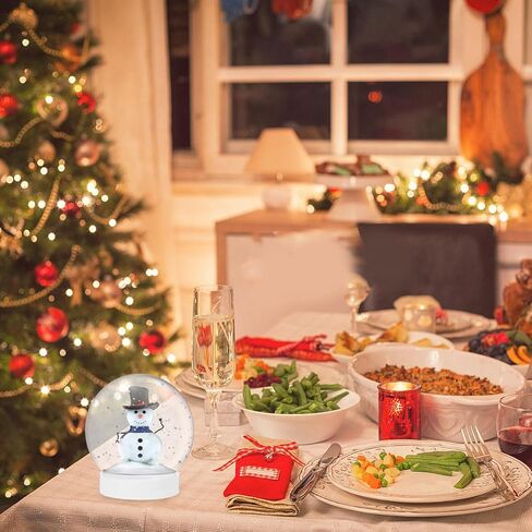 Alipis 10Pcs DIY Snow Globe, 3.6 Inch Plastic Clear Water Globe Christmas DIY Crafts Supplies Xmas Tabletop Decorations Miniature Landscape Making Props (270ML) in Saudi Arabia