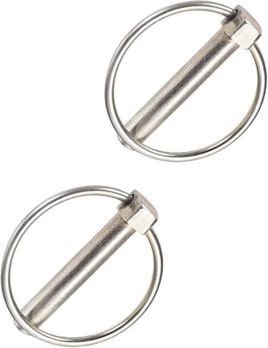 METALLIXITY Linch Pin with Ring (12mmx70mm) 2Pcs, Carbon Steel Linch Pins Lock Clips Fastener Pin - for House Construction, Tractors, Trailers, Trucks, Mowers, Trolley in Saudi Arabia