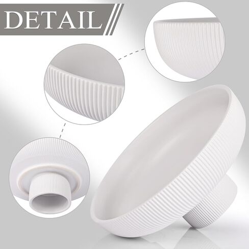 YUNSHID Kitchen Countertop White Ceramic Stripes Fruit Bowl, Modern Large Pedestal Bowl With Feet, Furniture Decorative Fruit Bowl, Entry Table Key Bowl, Candy Bowl in Saudi Arabia