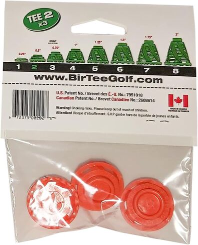تي شيرتات Pro Golf - الحجم رقم 2 (1/2 بوصة) عبوات ذات حجم فردي - 3 تي شيرتات في كل عبوة. تي شيرتات شتوية/حصيرة/محاكاة in Saudi Arabia