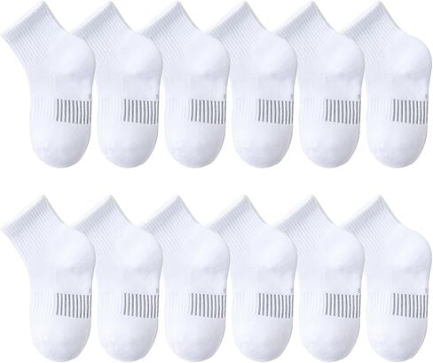 Marchare Kids Athletic Socks Half Cushioned Crew Socks Ankle Socks Kids Cotton Sport Socks in Saudi Arabia