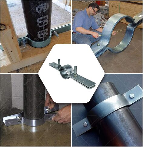 DMST-H06 Riser Clamp عمودي الأنابيب المعلقة للنحاس، الحديد، CPVC، PEX 6 بوصة. الصلب المجلفن in Saudi Arabia