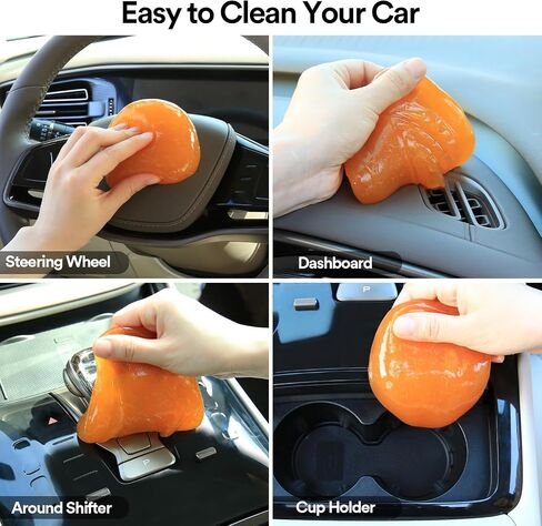 PULIDIKI Car Cleaning Gel for Car Cleaning Putty Car Putty Auto Detailing Tools Car Slime Cleaner Dust Cleaning Gel for Car Interior Cleaner Car Accessories Keyboard Cleaner Blue (2Pack) in Saudi Arabia
