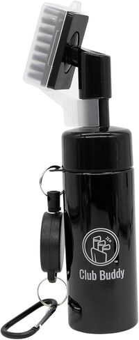 Golf Club Water Brush - Easy Golf Club Cleaning - Heavy Duty Nylon Bristles Head - Retractable Golf Bag Attachment - Anti-Leak Technology - 5 oz Reservoir Bottle - 7.8 inches in Saudi Arabia
