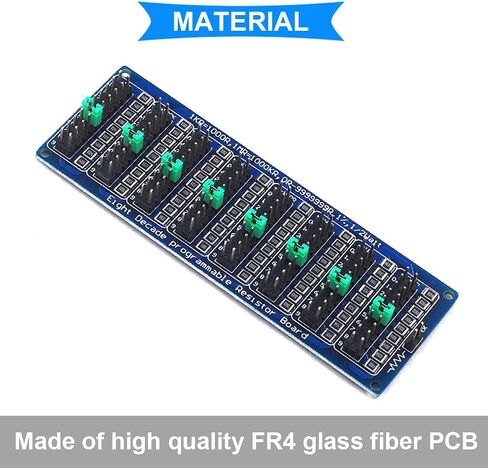 0.1R - 9999999R Programmable Resistor Board Eight Decade Adjustable Slide Resistor Board 1R 1% 1/2 Watt with 25PCS Jumper Cap in Saudi Arabia