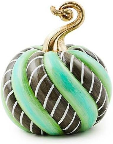 MACKENZIE-CHILDS Trick or Treat Candy Swirl Pumpkin, Resin Pumpkin Decor, Halloween Home Decor, Mini in Saudi Arabia
