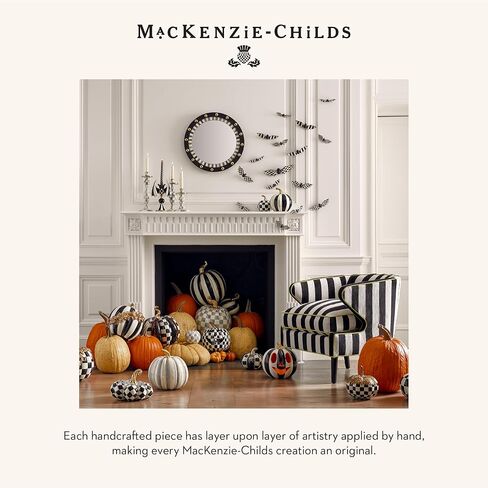 MACKENZIE-CHILDS خدعة أو علاج حلوى اليقطين الدوامة، ديكور اليقطين الراتنج، ديكور المنزل للهالوين، صغير in Saudi Arabia