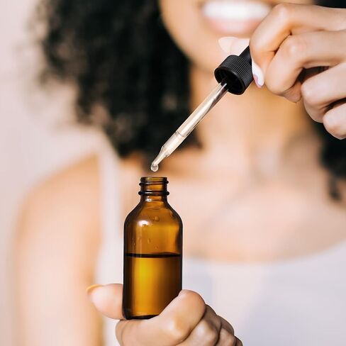 4 Pack, 2 oz Dropper Bottles with 2 Extra 1mL Calibrated Glass Droppers & 1 Funnel & 4 Labels - 60ml Thick Dark Amber Glass Tincture Bottles with Eye Droppers - Leakproof Essential Oils Bottles in Kuwait