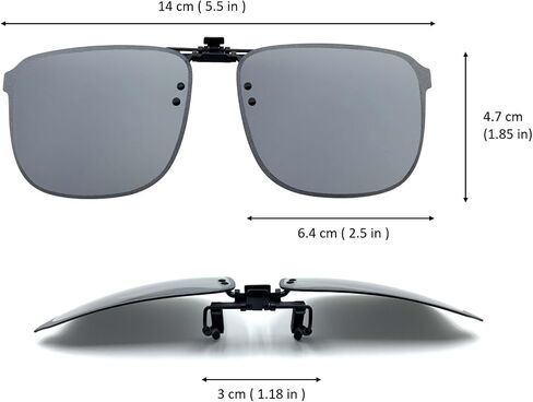 Clip on Sunglasses Over Prescription Glasses Polarized Anti Glare Flip Up UV Protection Glasses For Men Women in Saudi Arabia