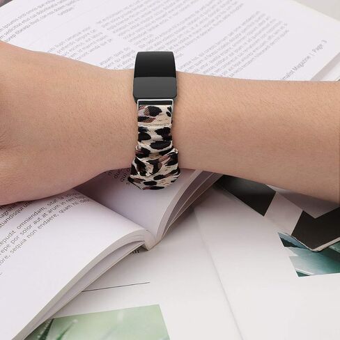 Compatible With Fitbit inspire 3 Scrunchie Bands Replacement,For Women,Girl,Soft Cloth Elastic Fabric Straps Large Small Wristbands Pattern in Saudi Arabia