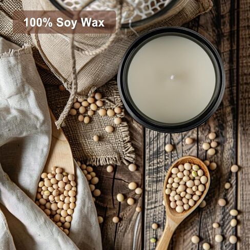 Eucalyptus and Sage Scented Candles Aromatherapy Candle, Natural Soy Wax Candles for Home Scented,Black Jar in Saudi Arabia