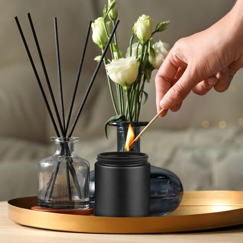 Eucalyptus and Sage Scented Candles Aromatherapy Candle, Natural Soy Wax Candles for Home Scented,Black Jar in Saudi Arabia