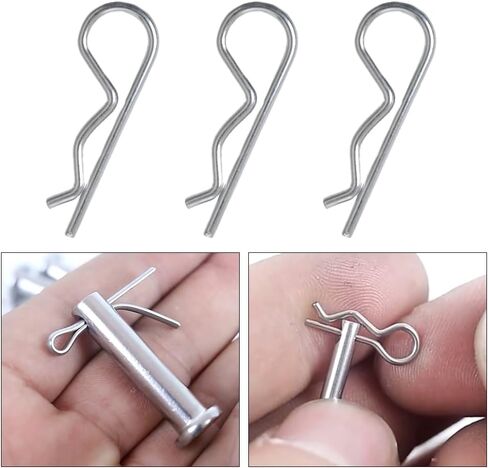 100 Pieces Stainless Steel Cotter Pins with Storage Box 6 Sizes Practical Suitable for Automotive Machinery Small Engines, Electrical Equipment Repair(Silver) in Saudi Arabia