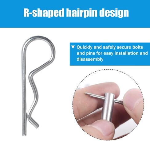 100 Pieces Stainless Steel Cotter Pins with Storage Box 6 Sizes Practical Suitable for Automotive Machinery Small Engines, Electrical Equipment Repair(Silver) in Saudi Arabia