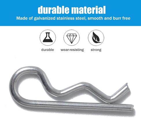 100 Pieces Stainless Steel Cotter Pins with Storage Box 6 Sizes Practical Suitable for Automotive Machinery Small Engines, Electrical Equipment Repair(Silver) in Saudi Arabia