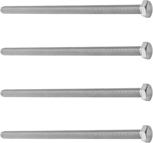 Yinpecly M6-1 x 120mm Hex Bolt Hex Flat Head Cap Bolts Screws for High-pressure Flow Pump Impellers Silver 4PCS in Saudi Arabia
