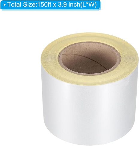 PATIKIL Reflective Tape, 1 Roll 4 Inch x 150 Ft Waterproof Adhesive High Visibility Caution Warning Safety Tape Reflector for Trucks Trailers Cars, White in Saudi Arabia