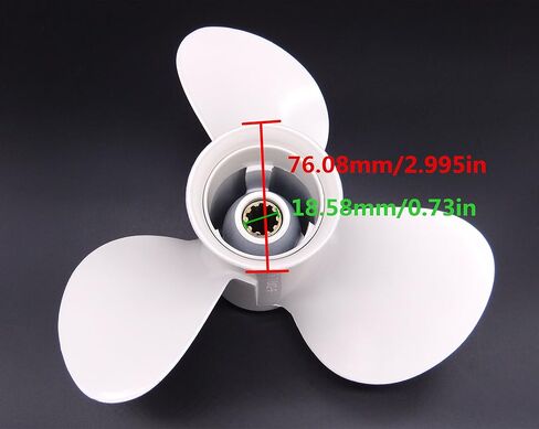 SouthMarine Propeller, Aluminum Alloy, 9 7/8x12-F, Fits Yamaha 20hp, 25hp, 30hp Outboard Motors, OEM 664-45954-01-00 in Saudi Arabia