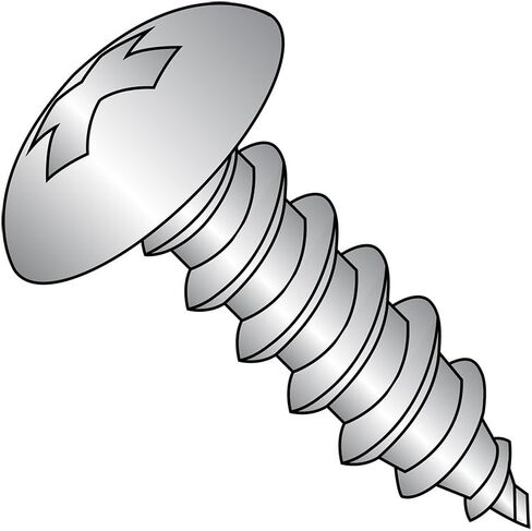 Small Parts 0605ABPT188 18-8 Stainless Steel Sheet Metal Screw, Plain Finish, Truss Head, Phillips Drive, Type AB, #6-20 Thread Size, 5/16" Length (Pack of 100) in Saudi Arabia