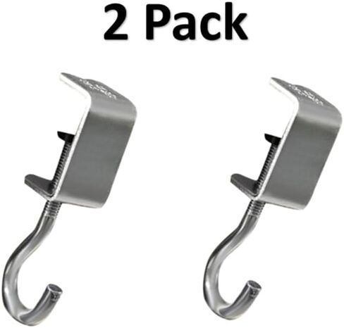 2 Pack Desk Mounted Bag Holder Hook, Portable Desk Mount Headphones Holder, Reduce Desk Clutter for Table Desk, Under Counter Clamp-On Backpack Hanger Hooks in Saudi Arabia