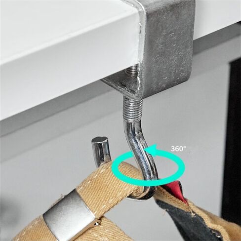 2 Pack Desk Mounted Bag Holder Hook, Portable Desk Mount Headphones Holder, Reduce Desk Clutter for Table Desk, Under Counter Clamp-On Backpack Hanger Hooks in Saudi Arabia
