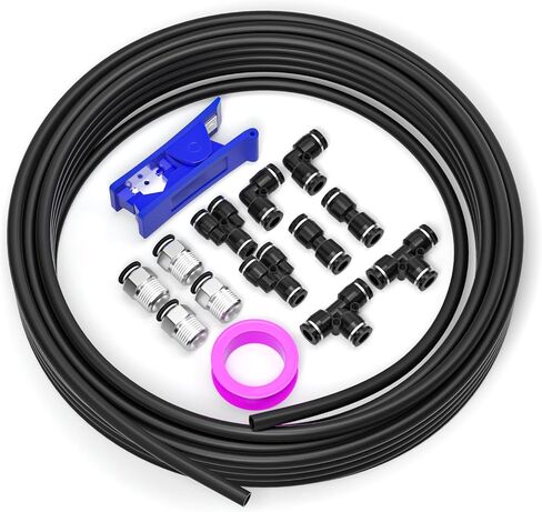 TAILONZ PNEUMATIC Black PA12 1/4 Inch od 12 Meter 39ft Nylon Air Tubing Kit Pipe Hose Air Line Tubing Or Fluid Transfer Pneumatic tubing in Kuwait