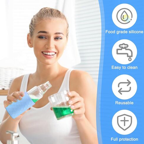 Water Bottle Silicone Sleeves for 18-20 oz Bottle Glass Bottle Protector, Reusable Silicone Sleeve for Water Bottle Anti Slip Protective Holders for Drink Smoothies in Kuwait