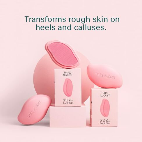 Bare August Glass Foot File Callus Remover- Heel Scraper & in Shower Foot Scrubber Dead Skin Remover - Pedicure Foot Buffer for Soft Feet in Saudi Arabia
