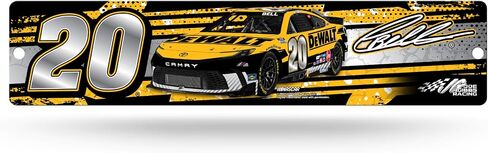 Rico Industries NASCAR Racing كريستوفر بيل رقم 20 لافتة شارع بلاستيكية 4 × 16 بوصة in Saudi Arabia