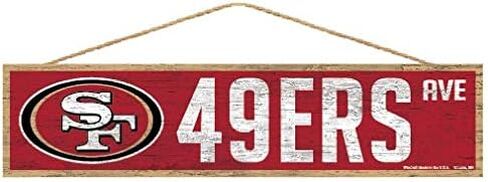 تصميم Wincraft NFL San Francisco 49ers SignWood Avenue، لون الفريق، 4x17 in Saudi Arabia