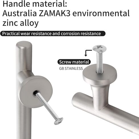 NEGS Brushed Nickel Cabinet Pulls (6, Satin Nickel, Hole spacing 7 inches) in Saudi Arabia
