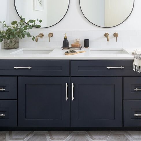 NEGS Brushed Nickel Cabinet Pulls (6, Satin Nickel, Hole spacing 7 inches) in Saudi Arabia