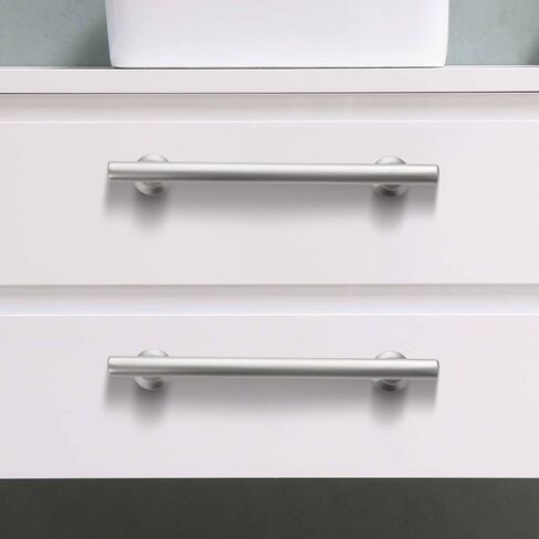 NEGS Brushed Nickel Cabinet Pulls (6, Satin Nickel, Hole spacing 7 inches) in Saudi Arabia