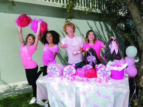 Breast Cancer Awareness Folding Hand Fans - 12 Pieces - Pink Ribbon Supplies in Saudi Arabia