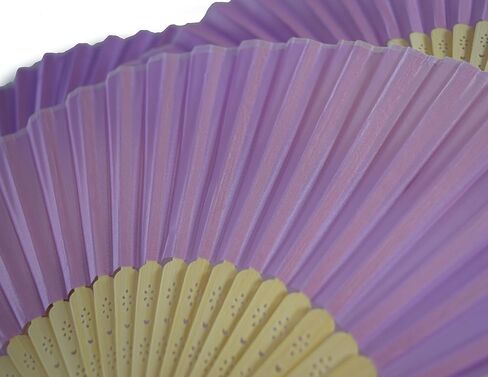 FANSOF.FANS SHF05 Mauve (Mallow) Purple Lilac Pack of 10 Wholesale Silk Fabric Hand Fan Bamboo Ribs Wedding Party Favour in Saudi Arabia