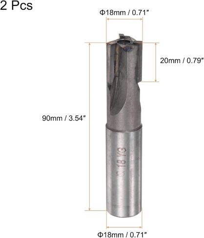 uxcell Square Nose End Mill, 14mm Cutting Dia Tungsten Carbide Tip 3 Straight Flutes Milling Cutter with 14mm Straight Shank, 2pcs in Saudi Arabia