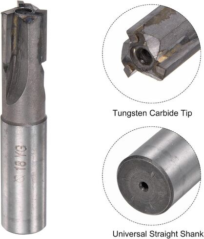 uxcell Square Nose End Mill, 14mm Cutting Dia Tungsten Carbide Tip 3 Straight Flutes Milling Cutter with 14mm Straight Shank, 2pcs in Saudi Arabia