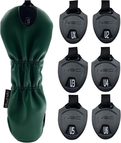 Golf Club Classic Green Fat Tiger Driver, Fairway Wood and Hybrid Head Cover Soft Pebble PU Leather Headcover in Saudi Arabia