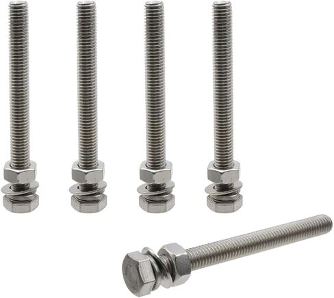 Sscon 5Pcs M8 Flat Head Machine Screws and Nuts Kit 304 Stainless Steel Metric Hex Socket Head Cap Bolts Assortment Kit（M8*80mm) in Saudi Arabia
