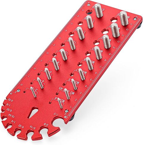 KKUYT 18 مواصفات مدقق خيط الصواميل والمسمار، مدقق خيط سبائك الألومنيوم، حجم المسمار ومقياس الخيط بأحجام مترية وقياسية، مقياس درجة الخيط المثبت على الحائط لمعرف الصواميل والمسمار in Kuwait