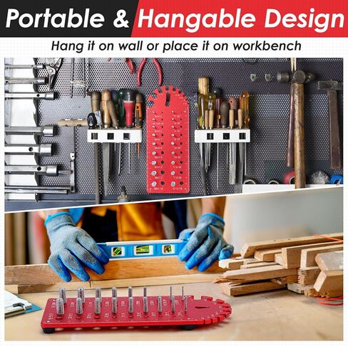 KKUYT 18 مواصفات مدقق خيط الصواميل والمسمار، مدقق خيط سبائك الألومنيوم، حجم المسمار ومقياس الخيط بأحجام مترية وقياسية، مقياس درجة الخيط المثبت على الحائط لمعرف الصواميل والمسمار in Kuwait