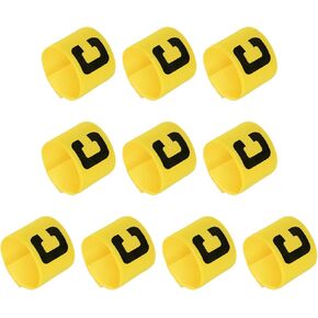 YOKIVE 10 Pcs Soccer Captain Armband, Nylon Protective Arm Badge, Adjustable Flexibility, Great for Team Training, Competitions (Yellow, 11.8 x 2.8-Inch)