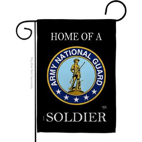 Breeze Decor Home of National Guard Soldier Flag Armed Forces ANG United State American Military Veteran Retire Official House Decoration Banner Small Yard Gift Double-Sided, Made in USA