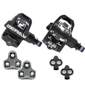 Spin Bike Pepals with Cleats Indoor Cycling Pedals Compatible with Look Keo Structure & SPD Compatible with Peloton Bike and Spin Bike