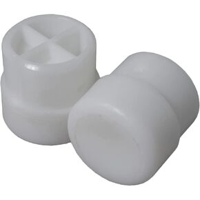 AlveyTech Plastic Tip for The Stabilizing Post - Fits The Razor Crazy Cart (V1+) - White Plastic Replacement Set for Kids E-Kart, Heavy Duty Parts for Electric Crazy Scooter Cart 1-4 Pack