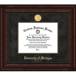 Campus Images MI982EXM University of Michigan Executive Diploma Frame, 8.5" x 11"